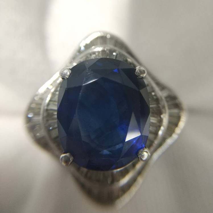 pt900サファイヤダイヤリングをお買取り致しました！