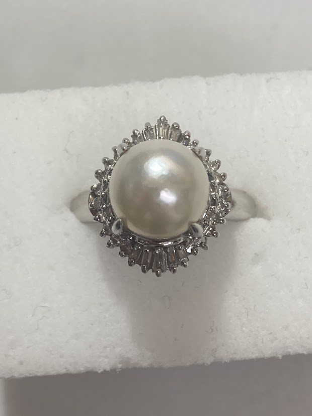 Pt900 パール ダイヤリングをお買取り致しました！