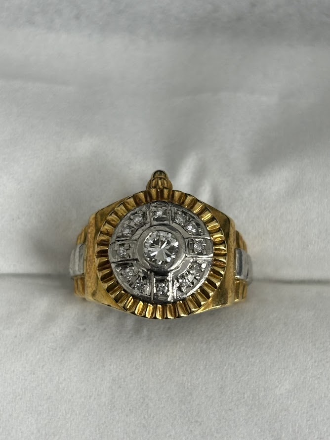 K18のダイヤモンド付きリングをお買取り致しました！