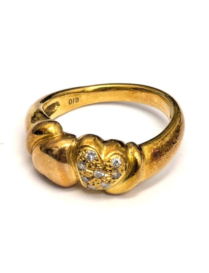 K18のダイヤ付きリングをお買取り致しました！