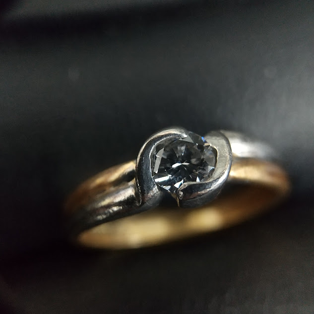 Pt900とK18のダイヤリングをお買取り致しました！